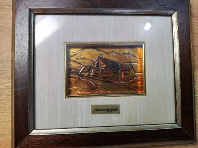 Arte paisajístico enmarcado vintage "Paesaggio" Foto 1 de 3