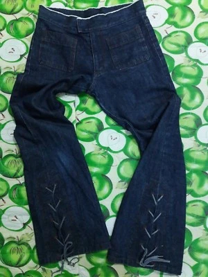 DE COLECCIÓN RARO JPG JEAN PAUL GAULTIER MUJER DENIM AZUL JEANS PANTALONES CORTE BOTA TALLA:40 Foto 1 de 4