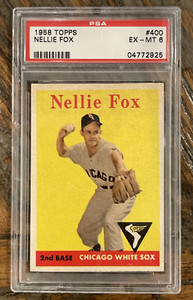 1958 Topps # 400  NELLIE FOX  White Sox HOF  PSA 6 EX -MT