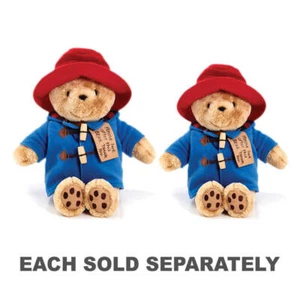 Portant son Duffel Coat traditionnel Ours Paddington doux et câlin assis - Picture 1 of 5