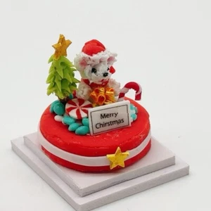 Miniature Christmas Cake, Miniatures Fake Cake, Miniature clay work - Picture 1 of 10