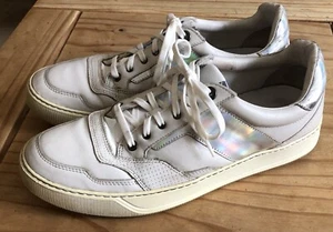 LANVIN Designer Leather Trainers White Mens Size 7 - Picture 1 of 9