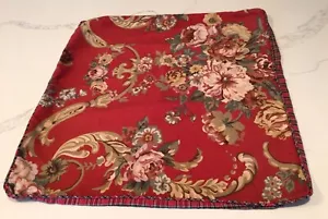 Rare HTF Vintage Ralph Lauren MARSEILLES Throw Pillow Cover Floral & Plaid 22” - Picture 1 of 9