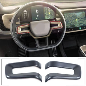 Cubierta de marco con botones de volante negro mate ABS apto para Rivian R1T R1S - Imagen 1 de 11