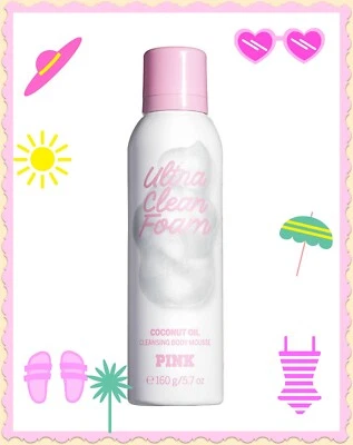 $16.50 VICTORIA'S SECRET PINK Espuma Ultra Limpia Aceite de Coco Mousse Corporal Limpiadora Foto 1 de 4