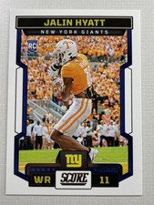 2023 PANINI SCORE JALIN HYATT BASE ROOKIE FOOTBALL CARD GIANTS TENNESSEE NFL