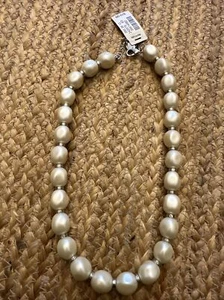 Talbots 16” White Beaded Necklace New With Tag (NWT) - Picture 1 of 5