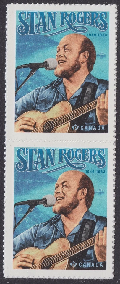 Canada 3296 Stan Rogers P vert pair MNH 2021 - Image 1 of 1