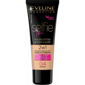 Eveline Selfie Time 2 In 1 Covering Foundation & Concealer - 04 Natural 30ml - Picture 1 of 2