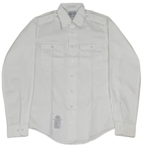 15 1/2 - 36/37 : US Army Service Uniform ASU Dress White 521 Long Sleeve Shirt - Picture 1 of 2