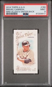 2014 Topps Allen & Ginter 168 Miguel Cabrera Mini-Allen & Ginter Back - PSA 9 - Picture 1 of 2