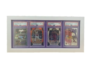Estuche de exhibición de tarjetas coleccionables con clasificación PSA - blanco con respaldo de espuma púrpura - Imagen 1 de 1