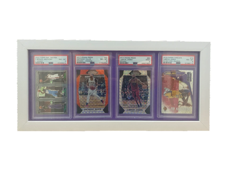 PSA Graded Trading Card Display Case - White W/ Purple Foam Backing - Image 1 of 1
