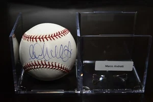 Béisbol RAWLINGS firmado autografiado por MARCO ANDRETTI - Imagen 1 de 2