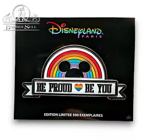 Pin Disney Mickey Proud Rainbow Pride EL 500 Disneyland Paris Pin's DLP - Picture 1 of 2