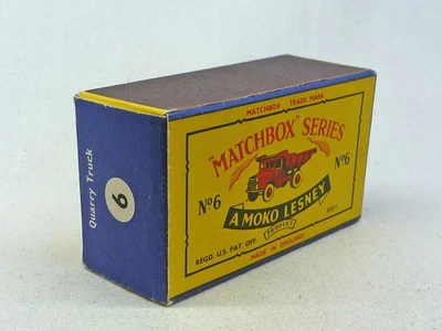Camión de cantera Moko Lesney Matchbox Toys MB6b original vacío tipo caja tipo B5 Foto 1 de 2