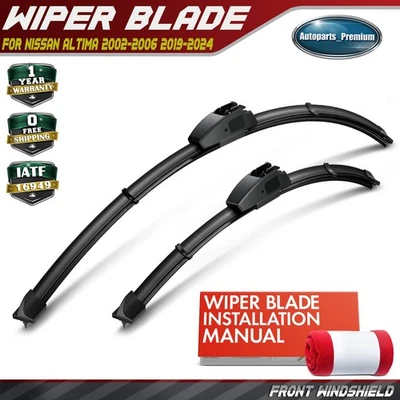 2x Limpiaparabrisas delantero 26" y 17" para Nissan Altima 2002-2006 2019-2024 Foto 1 de 4