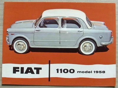 FIAT 1100 & 1100 Family Car Sales Brochure 1958 Ref 1389 - Image 1 of 3
