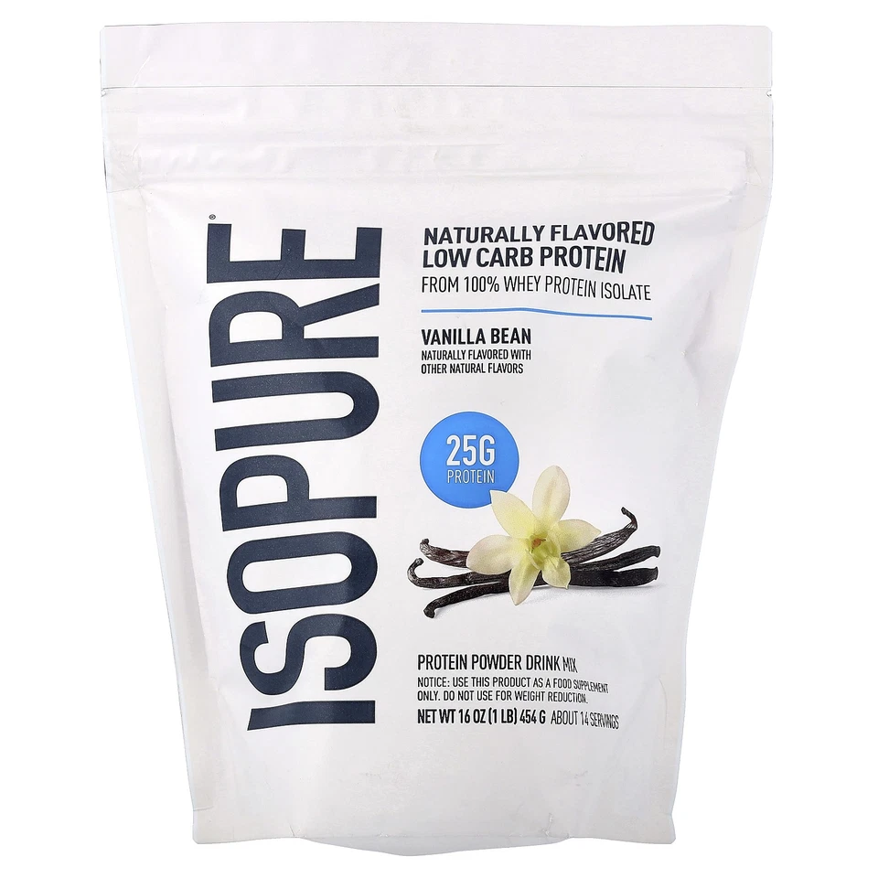 Isopure Naturally Flavored Keto Friendly Protein Powder 100 Whey 1 Pound