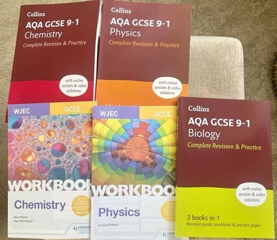Collins AQA GCSE 9-1 Biology ,Chemistry & Physics revision Guide Book Bundle  - Image 1 of 2