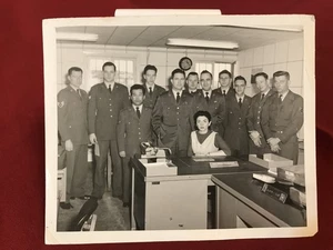 1958 USAFE Notam & Aeronautical Information Center Employee Photo Names on Back - Picture 1 of 2