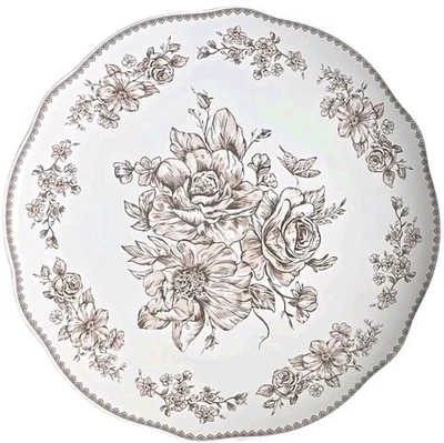 Set of Four (4) Pioneer Woman ~ AGATHA BROWN ~ 10.5" Stoneware Dinner Plates - Image 1 of 4