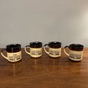 Set di 4 tazzine da caffè Hardees Rise And Shine. Pubblicità 1984 (2) 1986, 1989 - Foto 1 di 8