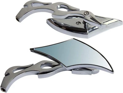 Espejos retrovisores MotorToGo pequeños cromados diamantes para Yamaha Raider S V star Vir Foto 1 de 2