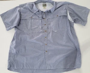 Drake Water fowl Vented Fishing Shirt Plaid Short Sleeve Camping Mens Sz 3XL  - Picture 1 of 6