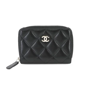 CHANEL Matelasse Coin Case Purse Leather Black AP0216 90298511 - Picture 1 of 9