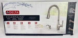 Delta Charmaine 19962Z-SSSD-DST Kitchen Faucet with Soap Dispenser - Stainless - Picture 1 of 6
