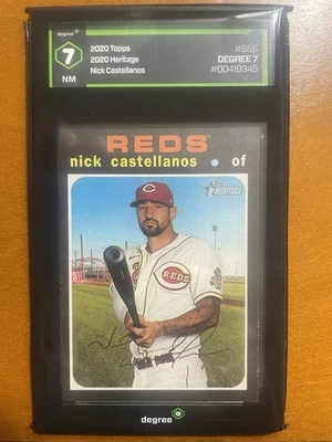 2020 Topps Heritage High Number - Nick Castellanos #555 1/5 Flip Stock Degree 7 - Image 1 of 3