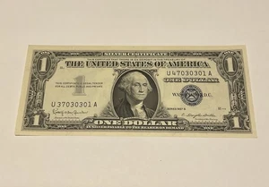 1957 B $1 Silver Certificate ERROR NOTE MISMATCHED SERIAL # UNCIRCULATED - Picture 1 of 2