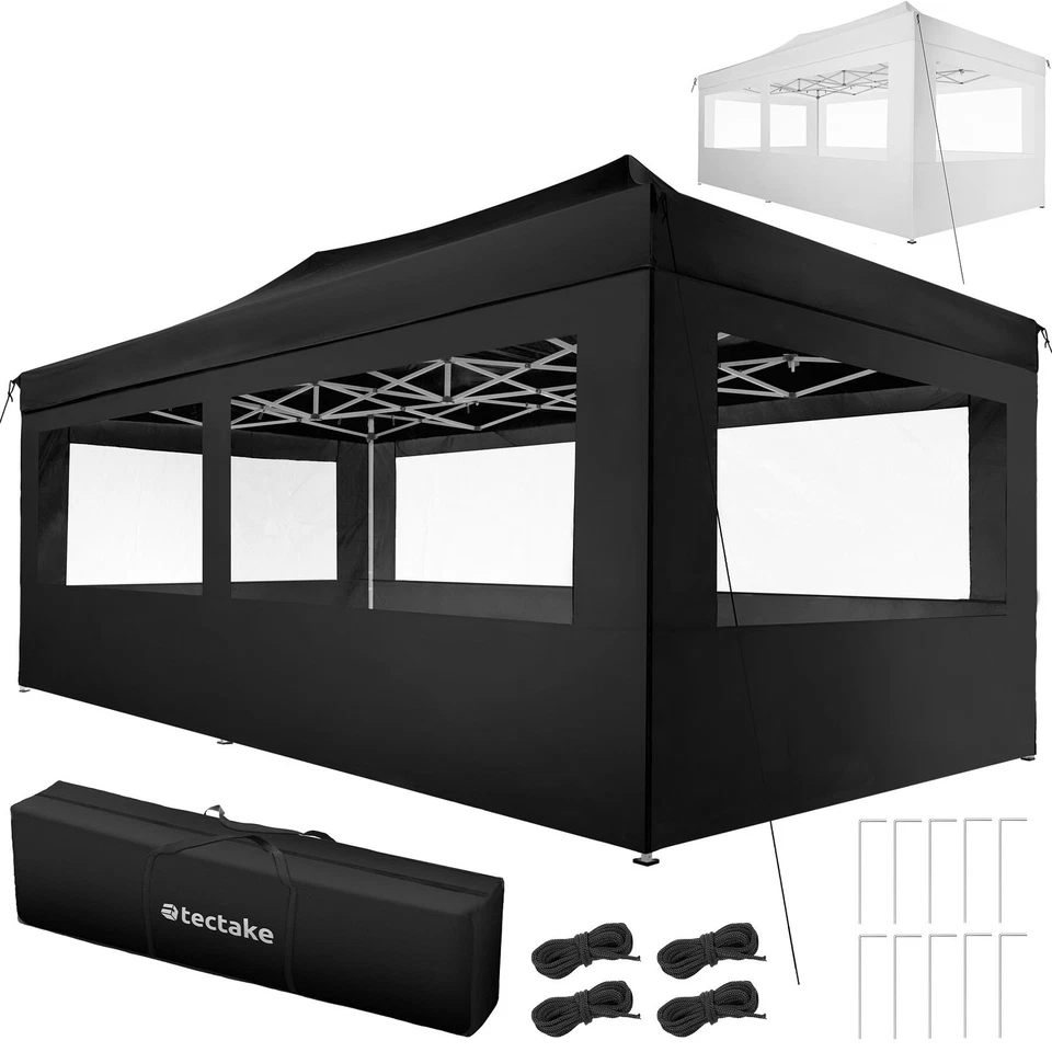 Gazebo da Giardino Richiudibile Pieghevole Alluminio Impermeabile Tendone 6x3 m - Immagine 1 di 1