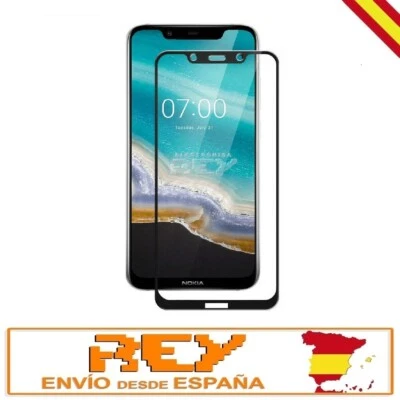 Cristal Templado Completo 3D 5D para NOKIA X7 / 7.1 PLUS / 8.1 Negro p1215 - Imagen 1 de 4