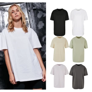 Women's Oversized Boyfriend Tee| Relaxed Round Neckline basic fashion T-Shirt - Picture 1 of 18