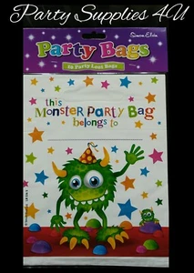 10pk Monster Party Bags/Boys/gifts/treats/parties/loot/stars/Cheeky/sweets/Goody - Picture 1 of 2