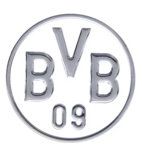 ADESIVO AUTO STICKER BORUSSIA Dortmund BVB argento NUOVO - Foto 1 di 1