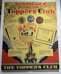 Rare 1929 General Electric Poster Sign Toppers Club Art Deco Incredible Graphics - Picture 1 of 12