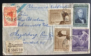 1951 Buenos Aires Argentina Airmail Cover To Magdeburg Germany - Picture 1 of 2