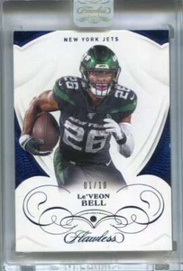 Panini Flawless Sapphire 49 Le'Veon Bell Sapphire Gem Diamond 2019 1/10 - Imagen 1 de 2