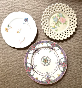 Royal Worcester England C622, Bird on a Tree Lattice, Flower Plate - 3 Porcelain - Picture 1 of 10