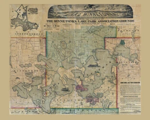 1878 Karte von Lake Minnetonka Minnesota - Bild 1 von 3