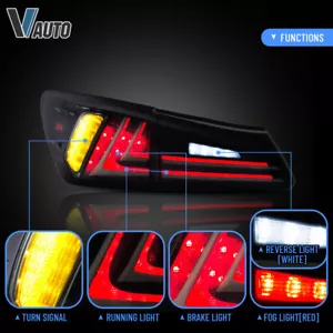 Lentes de humo VLAND luces traseras LED para Lexus IS250 IS350 ISF 06-13 luz de freno trasera - Imagen 1 de 5