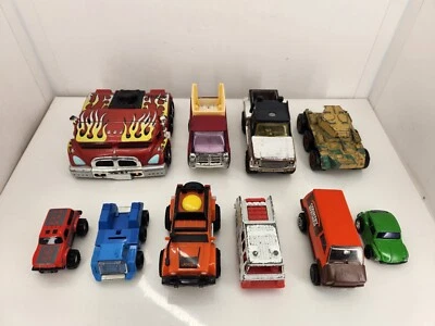 Lote de 10 Vehículos Diecast Y Plástico Tootsie, Buddy L, Tonka + Más Camiones Foto 1 de 4