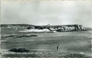 REAL PHOTO POSTCARD OF LITTLE HILBRE, HOYLAKE (NEAR LIVERPOOL), CHESHIRE, SALMON - Picture 1 of 2