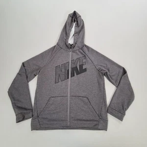 Nike Sweater Boys Extra Large Gray Hoodie Full Zip Sweatshirt Casual Youth Kids - Picture 1 of 9