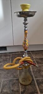 Hookah Shisha Pipe China Glass With Floral Pattern Decoration  Ornament