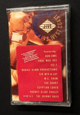 EAST COAST vs WEST COAST RARE SEALED CASSETTE TAPE 1988 KRS Too Short SHAN DMC - Image 1 of 3