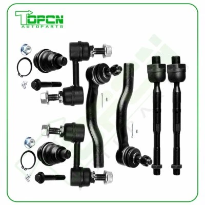 For Nissan Titan and Armada New 8pc Complete Tie Rod End Front Suspension Kit Foto 1 de 4